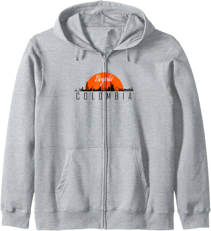 Style Sunset Bogota Colombia Skyline Kapuzenjacke