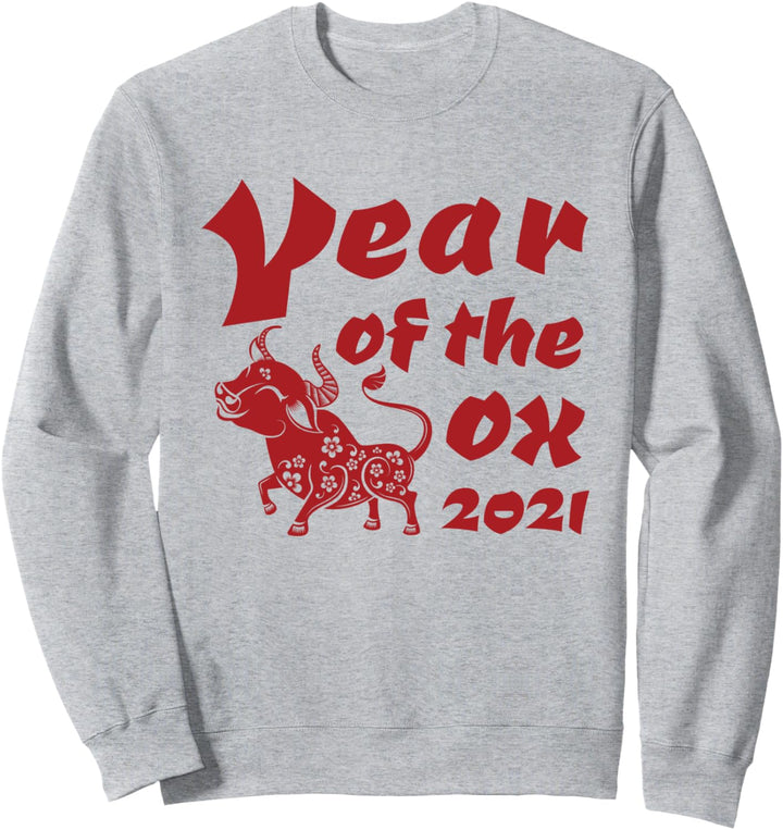 Frohes Chinesisches Neujahr 2021 Jahr des Ochsen Rot 2021 Ja Sweatshirt