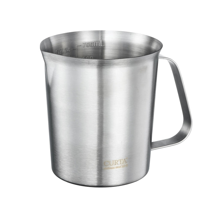 CURTA auf Edelstahl Messbecher, 700 ml Messbecher, Milchaufschäumbecher, Arten von Markierungen, ein
