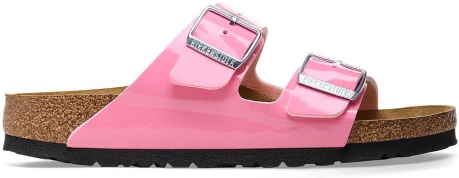BIRKENSTOCK Unisex Arizona BS Birko-Flor Patent Sandalen 36 EU Schmal Rosa, 36 EU Schmal Rosa
