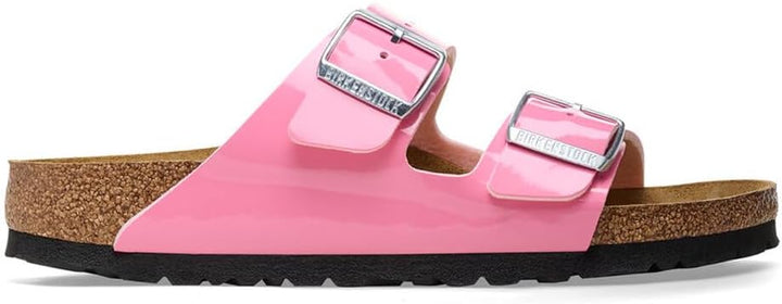 BIRKENSTOCK Unisex Arizona BS Birko-Flor Patent Sandalen 36 EU Schmal Rosa, 36 EU Schmal Rosa