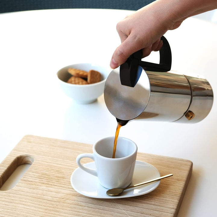 Gnali & Zani CHICCA Espressokocher | Edelstahl | Für 6 Tassen | Alle Herdarten inklusive Induktion |
