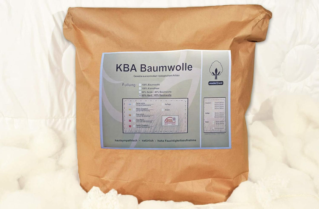 franknatur Bettdecke Sommer Hanf Bio Baumwolle Sommerdecke 135x200 Natur 135 x 200 cm, 135 x 200 cm