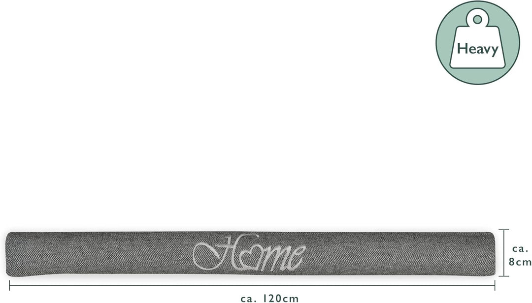 Beautissu 2er Set Zugluftstopper 120 cm lang Tuuli HO - Windstopper als Türvorleger, Haustür Rolle u