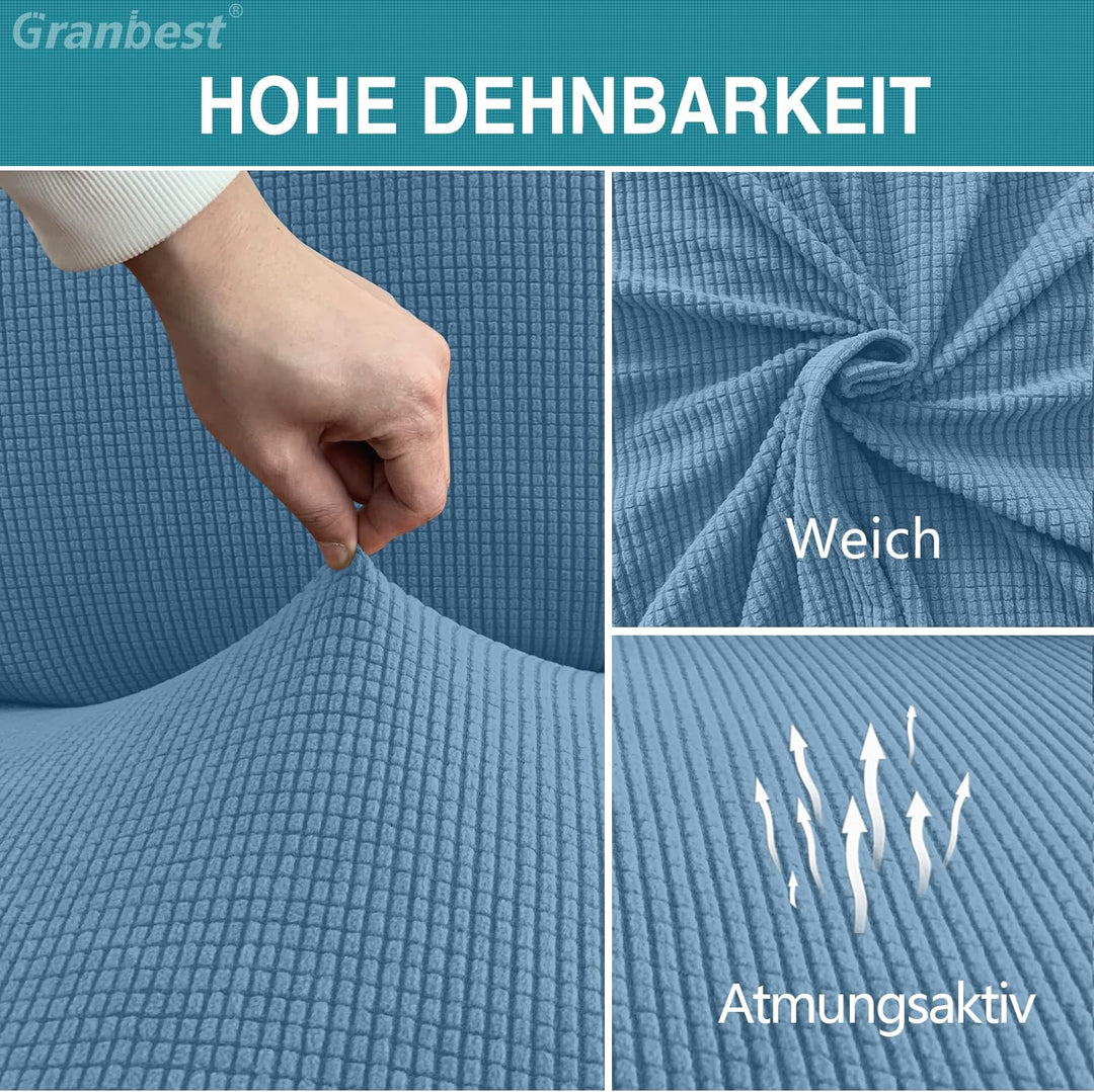 Granbest Premium Wasserdicht Esszimmerstuhl Abdeckungen Satz Von 6, Elastische Hohe Zurück Stuhlhuss