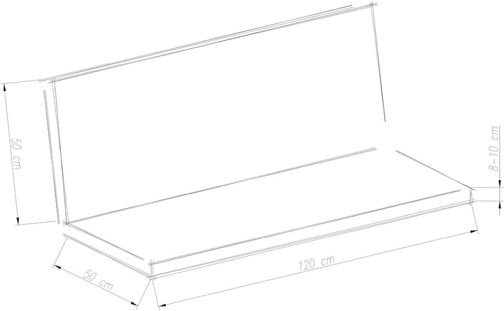 Ambientehome Set mit 1 Sitzkissen - 120 x 98 x 8 cm - Rot, Rot