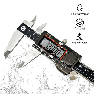 KETOTEK Messschieber Digital, Schieblehre IP54 Wasserdichter, 200mm Messschieber aus Edelstahl, Mikr