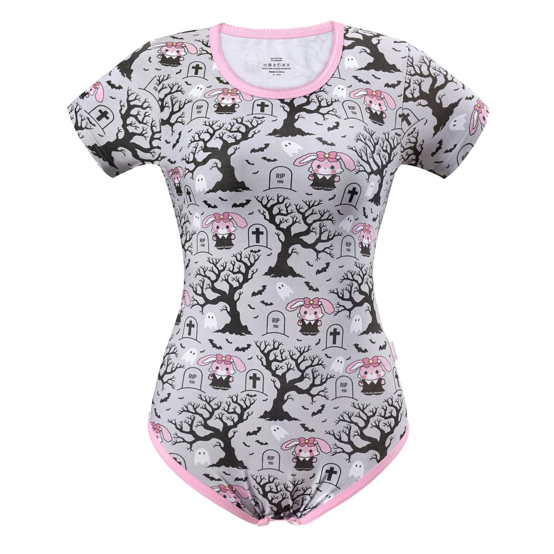 LittleForBig Baumwolle Strampler Onesie Pyjamas Bodysuit-Feeling Stabby Usagi Strampler XS Rosa, XS
