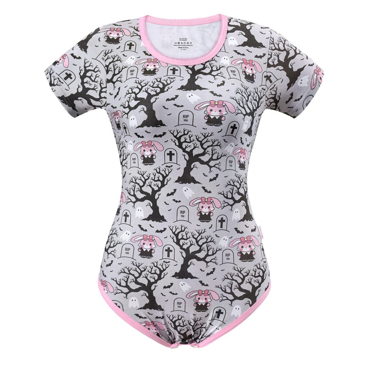 LittleForBig Baumwolle Strampler Onesie Pyjamas Bodysuit-Feeling Stabby Usagi Strampler XS Rosa, XS