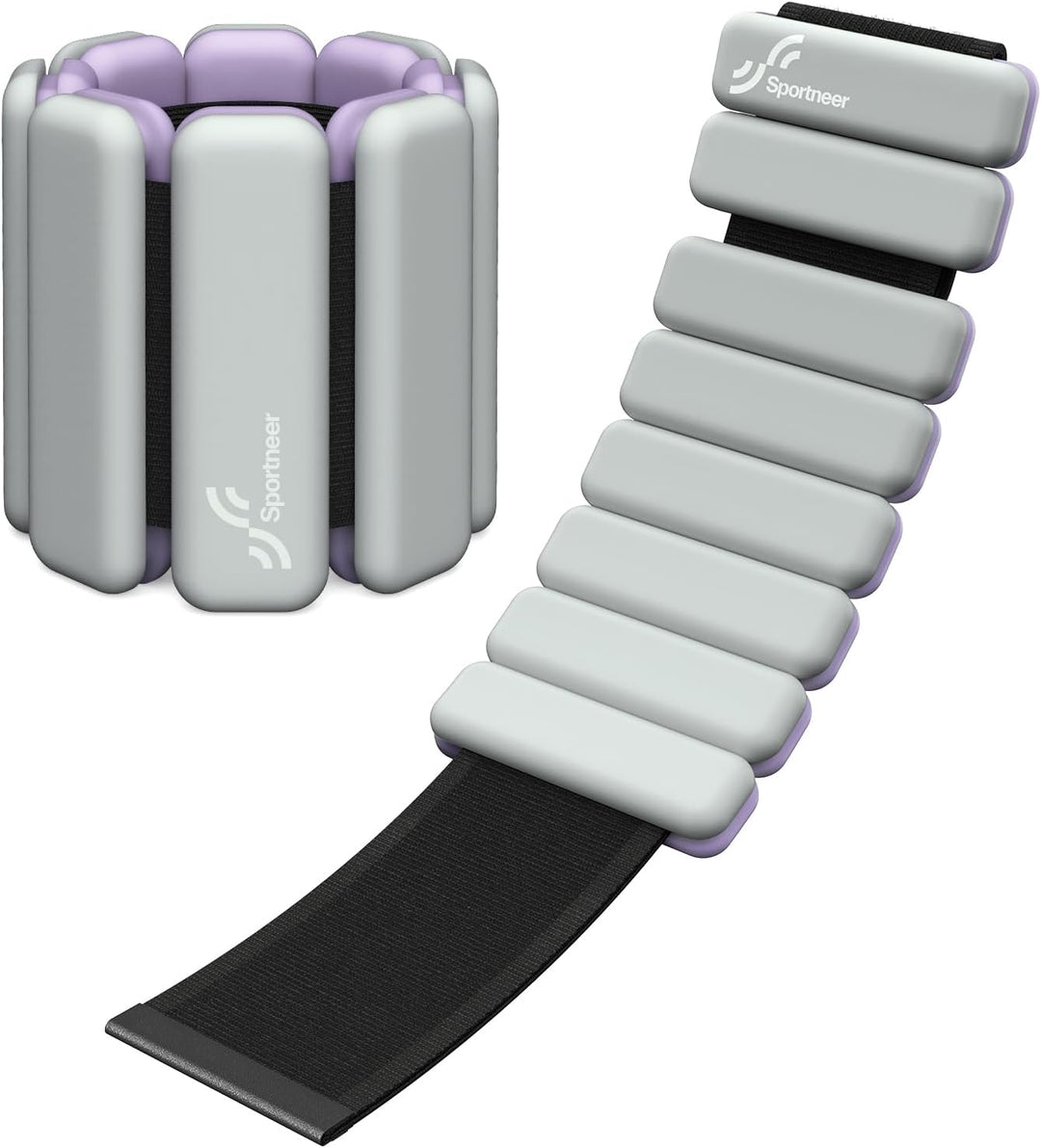 Sportneer Tragbare Gewichtsmanschetten – 2er-Set (Jeweils 0,5 kg & 1 kg) für Damen und Herren, Knöch