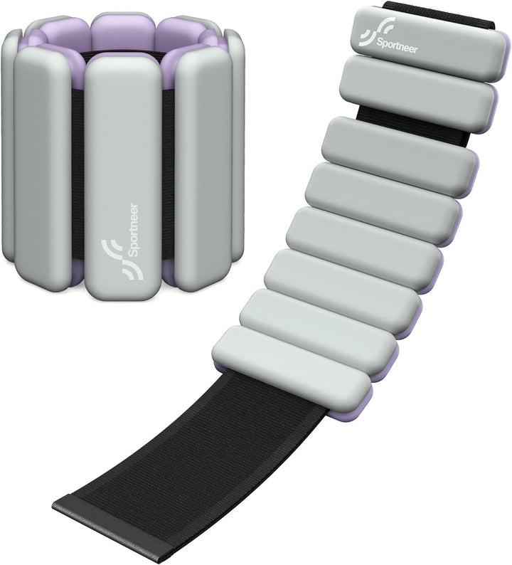 Sportneer Tragbare Gewichtsmanschetten – 2er-Set (Jeweils 0,5 kg & 1 kg) für Damen und Herren, Knöch
