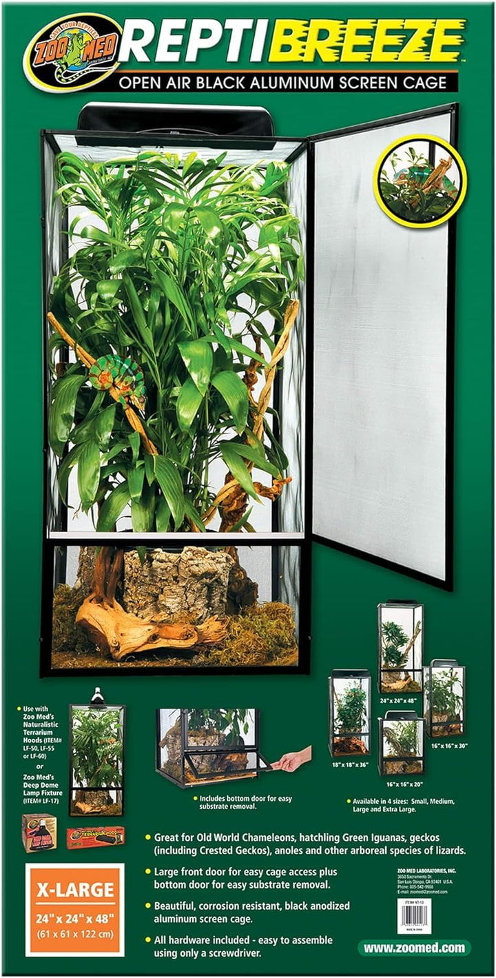 Zoo Med NT-10 ReptiBreeze Aluminium Terrarium 40 x 40 x 50 cm Multicolor 40 x 40 x 50 cm, Multicolor