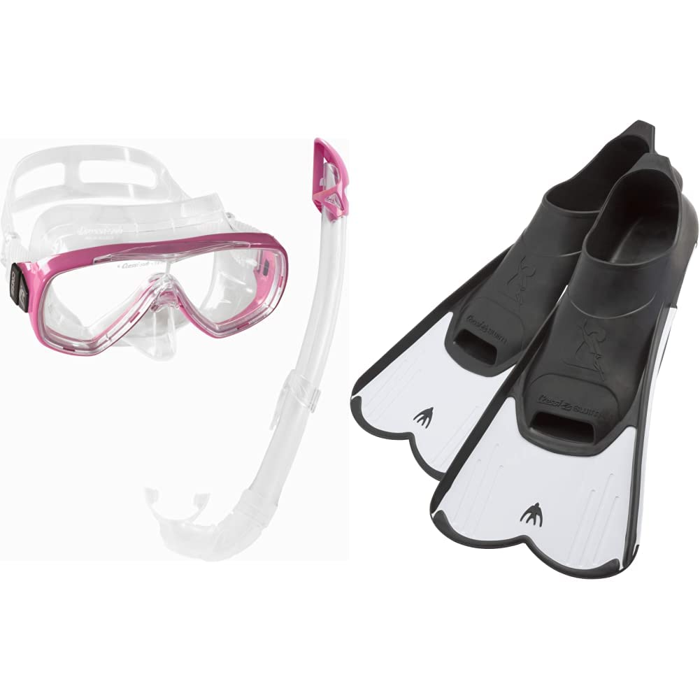 Cressi Unisex-Erwachsene Onda Mare Schnorchelset Tauchset Taucherbrille, Transparent/Rosa, Einheitsg