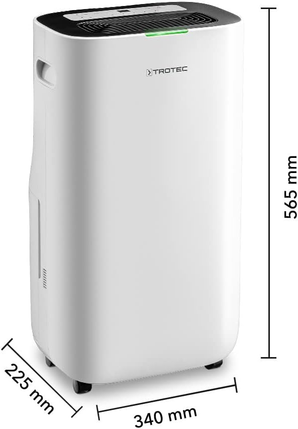 TROTEC TTK 70 HEPA (Plus) Luftentfeuchter Leistung 20 L/Tag | Fläche 45 m²/110 m³ – 2in1 Luftreinige