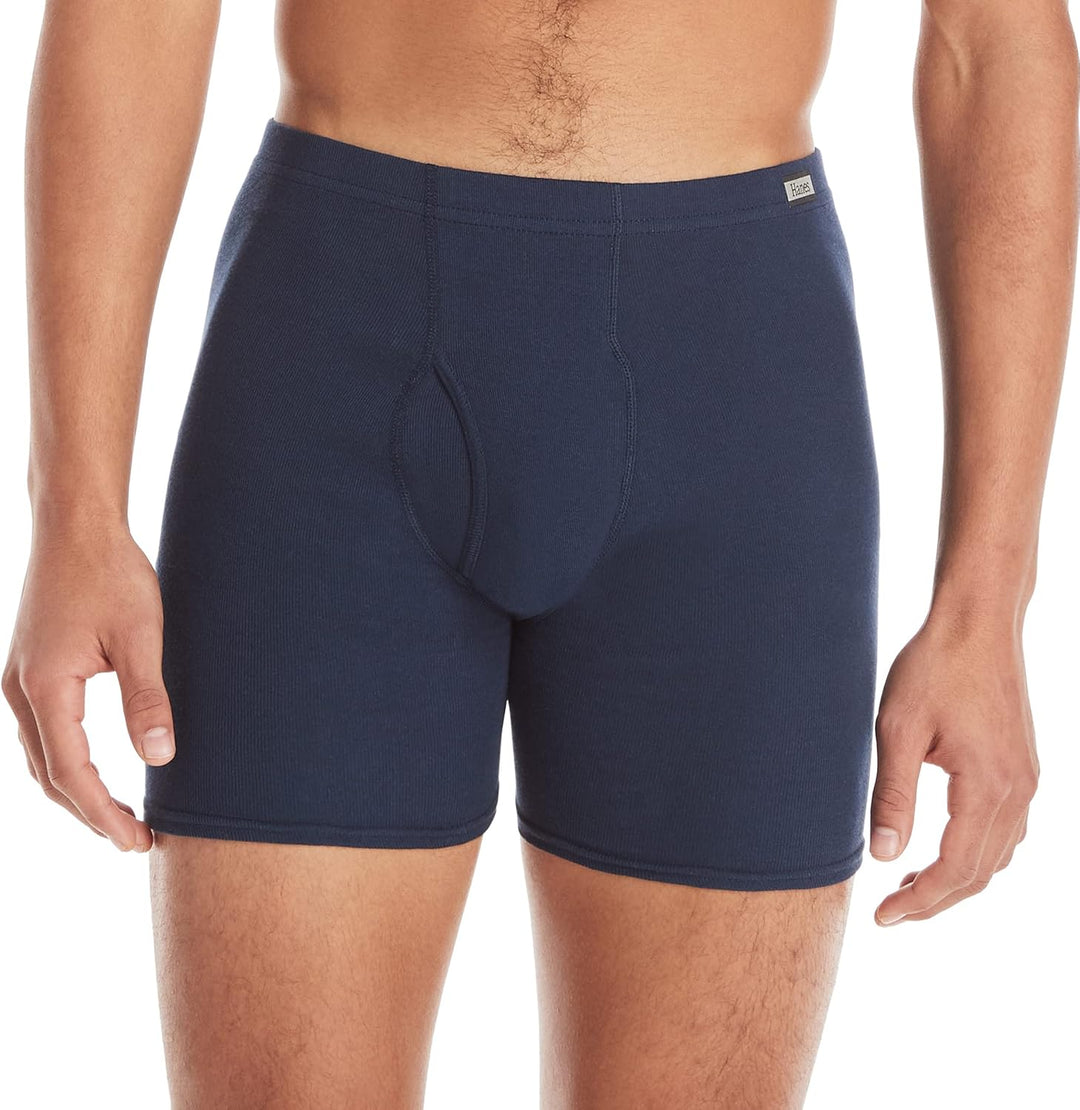 Hanes Herren Boxershorts Tagless Comfort Soft, 4er-pack Schwarz/Grau/Rot