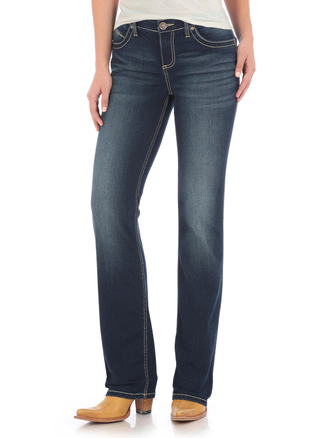 Wrangler Damen Jeans Q-Baby Mid Rise Boot Cut Ultimate Riding Jean ^ Nr Wash, ^ Nr Wash