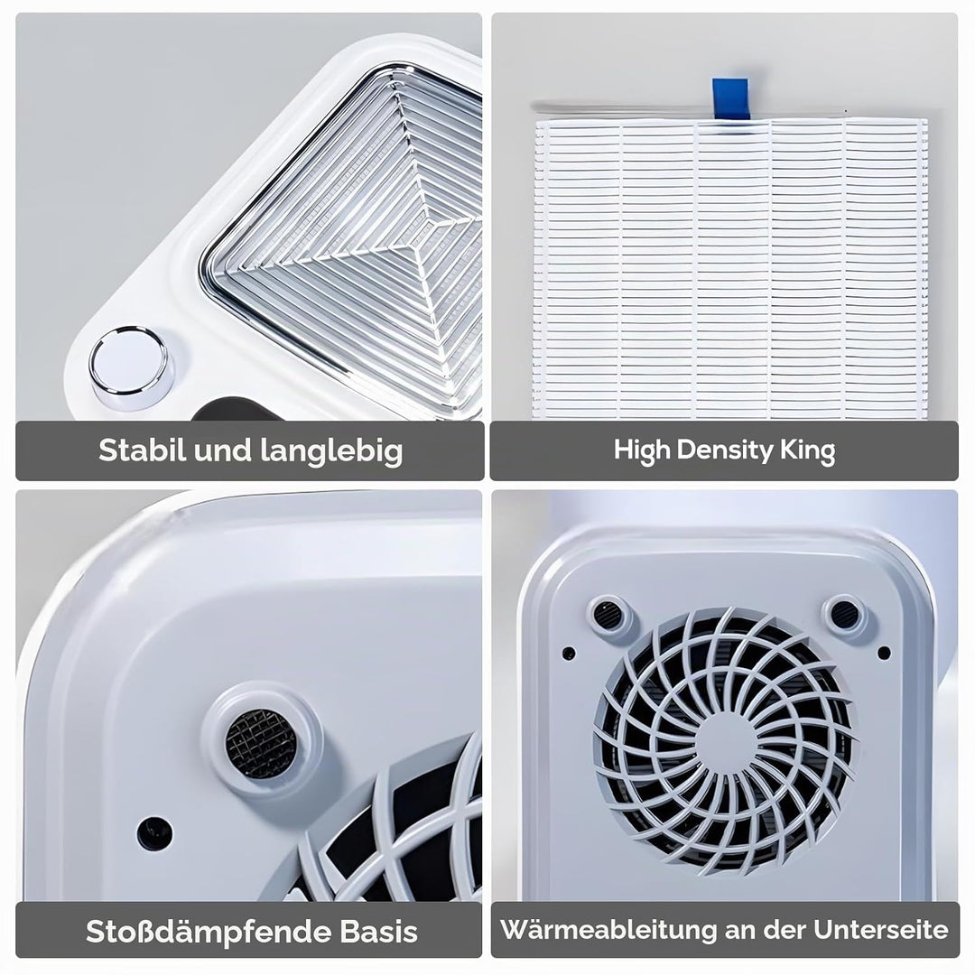 Nagelstaubsauger mit Filter 80W, Leistungsstarke Staubabsaugung für Nägel, Professioneller Nagel Sta