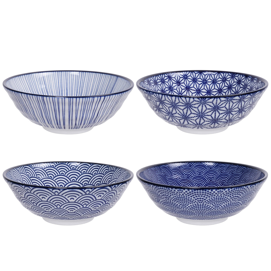 Nippon Blue Assorted Designs Ramen Bowl 21x7.8cm 1000ml 4pcs ASS-1 1/12