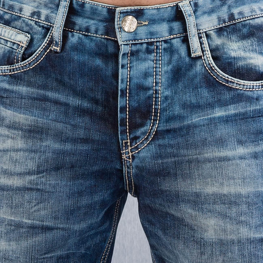 Cipo & Baxx Herren Jeans / Straight Fit Jeans Stevenage blau W 40 L 32