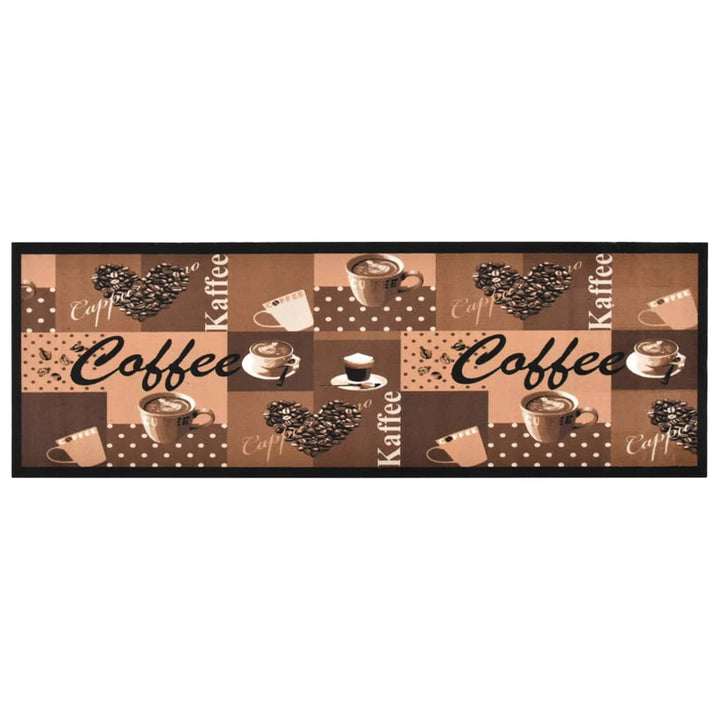 Tidyard Küchenteppich Waschbar rutschfest Küchenläufer Teppichläufer Läufer Cafe Coffee Flurteppich
