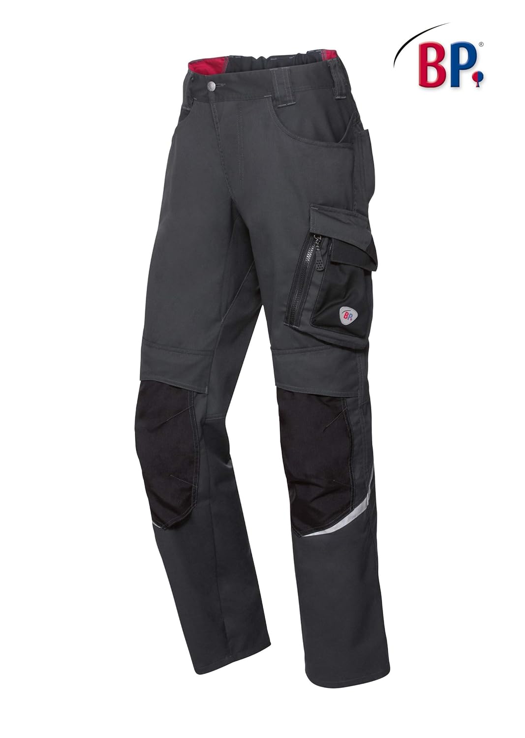 BP 1998-570-5632 Arbeitshose mit Kniepolstertaschen - Schlanke Silhouette - Elastischer Rückengurt -