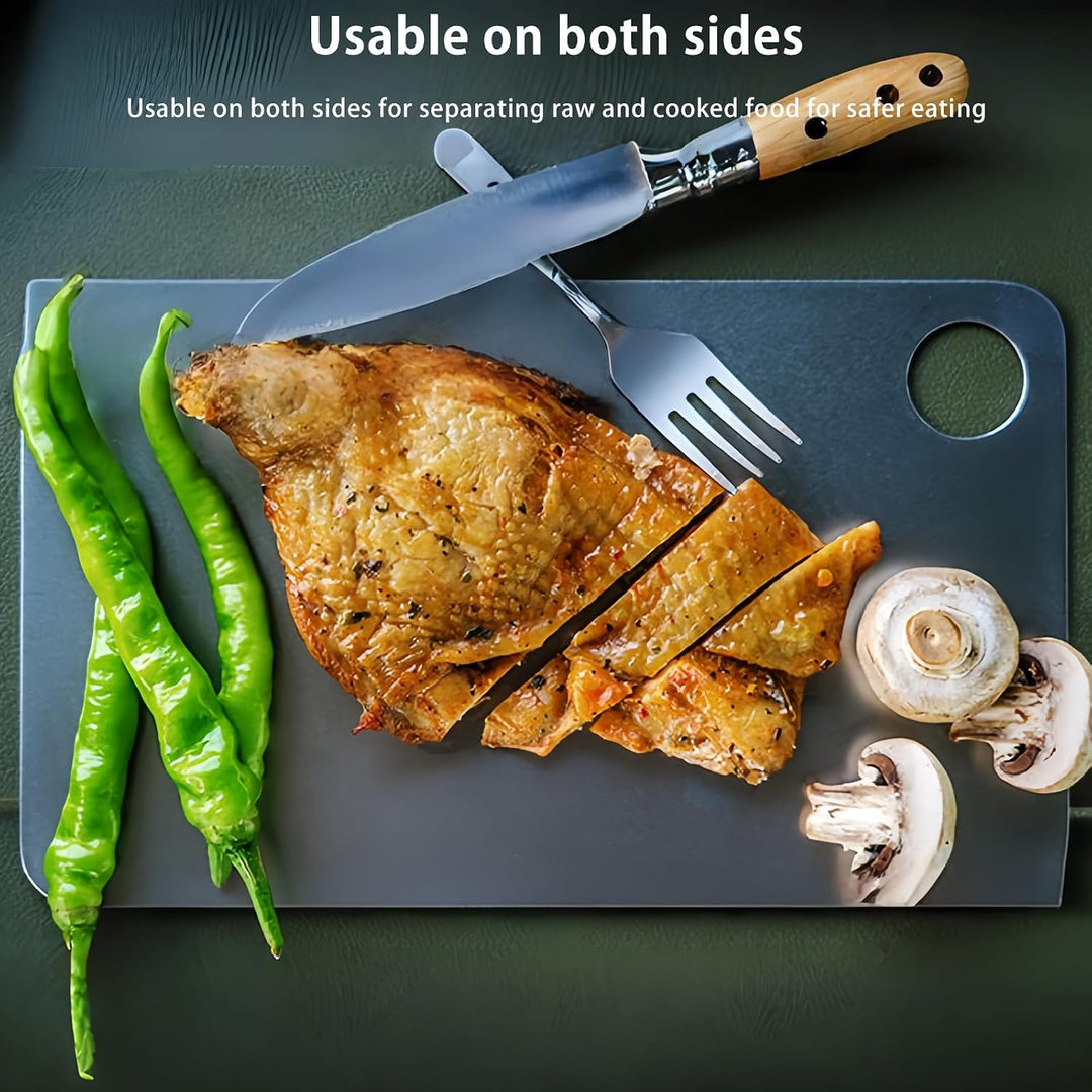 KEITH Titan Schneidebrett, doppelseitig, Titanium schneidbrett aus reinem Titan für Fleisch, Obst un