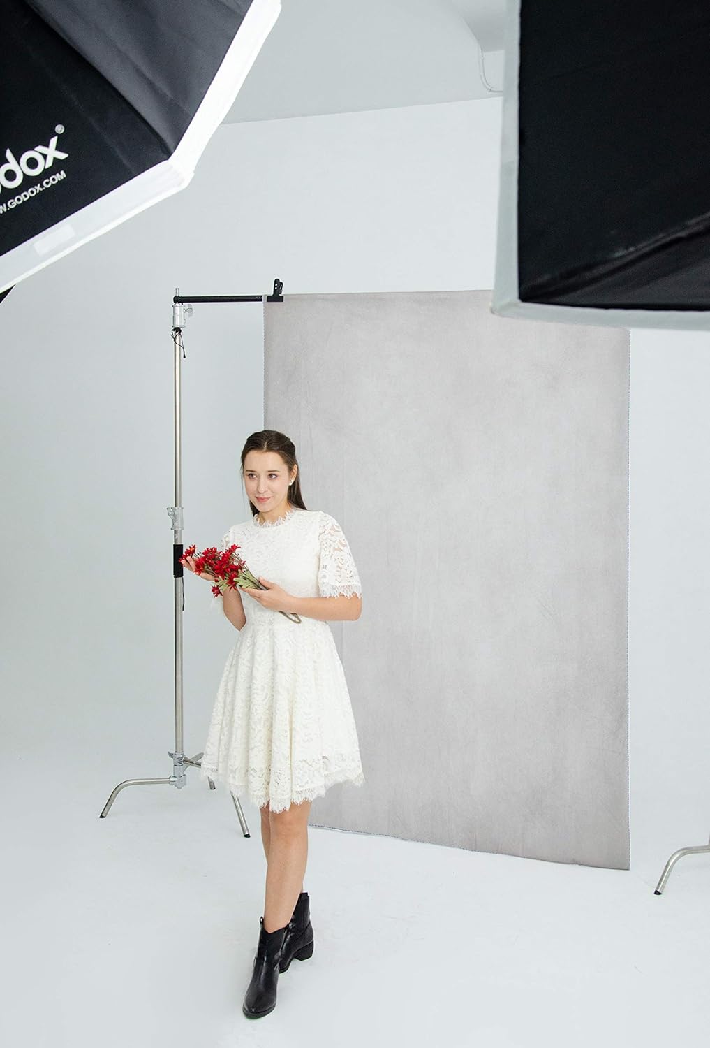 Kate Hintergrund 1,5x2,2m Silbergrau Hintergrund Weissgrau Fotografie Hintergrund Porträt Fotografie