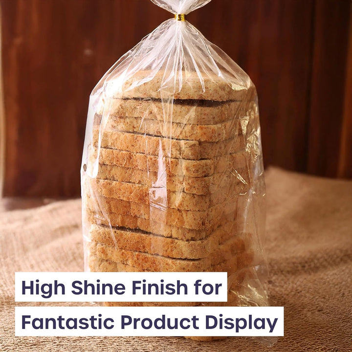 Klare Plastik-Brottüten – Packung mit 300 Brottüten für hausgemachtes Brot, Backbrötchen und Baguett