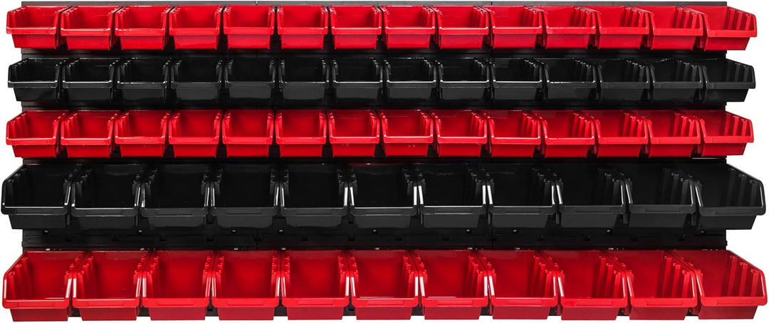 botle Lagersystem Wandregal 1734 x 780 mm | 64 stck. Box | Stapelboxen Schüttenregal Sichtlagerkäste