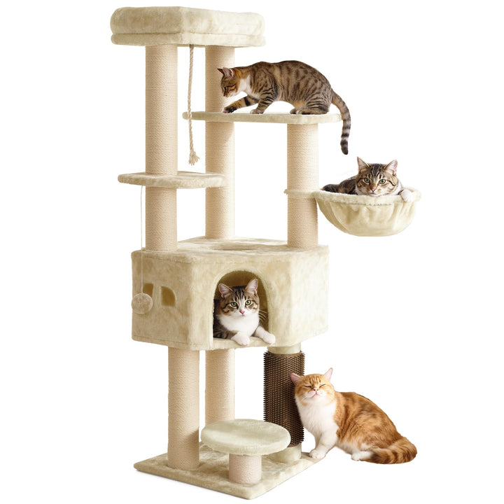 YITAHOME Kratzbaum, Katzenkratzbaum, für Grosse Katze, Katzenbaum, Katzenbürsten, 11 cm Dicke Stämme