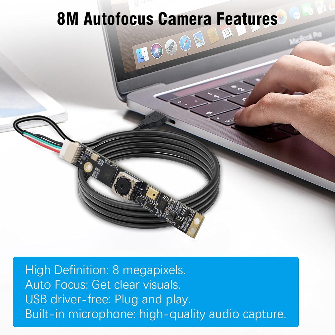 USB Kamera modul Autofokus mit Mikrofon Binghe 8MP Autofokus Kamera 60° Autofoku Kameramodul mit 1m