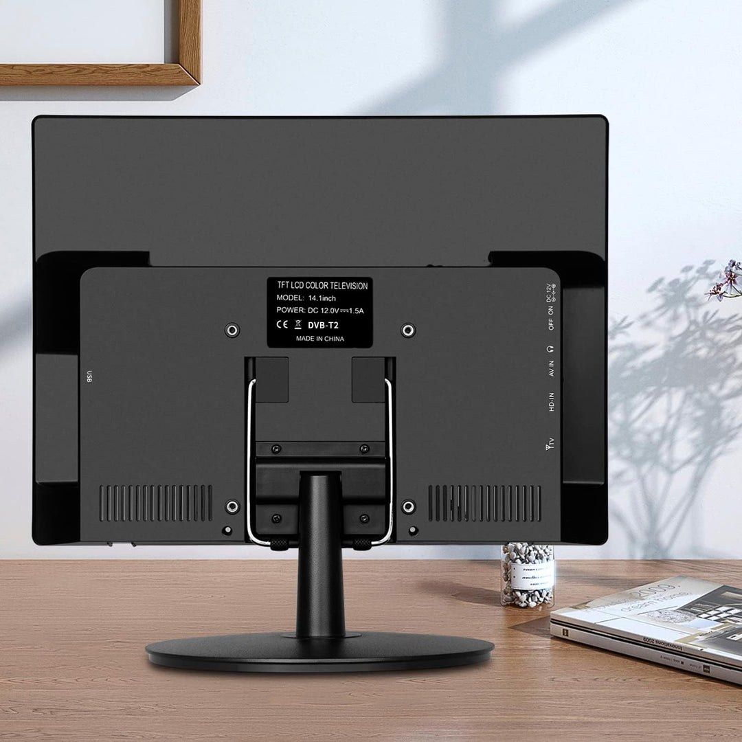 KCR 14.0 Zoll digitaler DVB-T2 tragbarer Fernseher, Freeview, wiederaufladbarer Akku, USB-Anschluss,