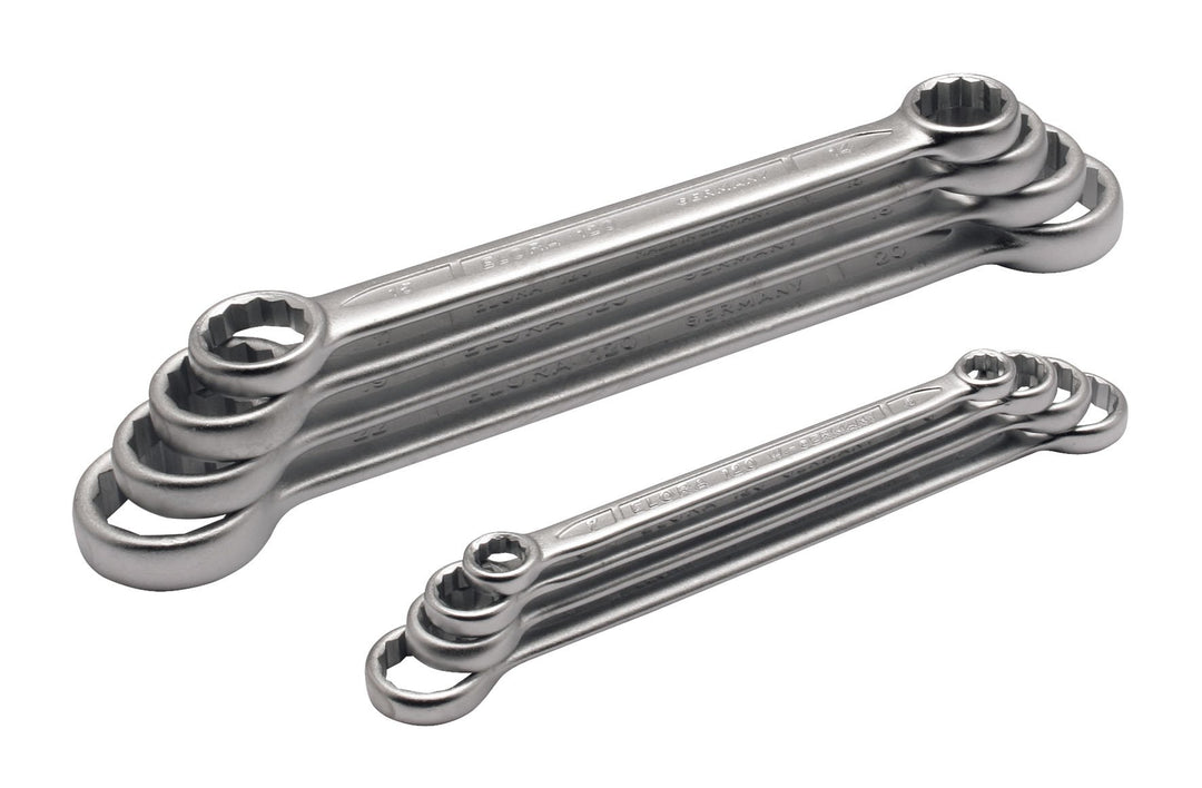 Elora Doppelringschlüssel-Satz, gerade DIN 837, 8-teilig, 6-22 mm, 120S 8M