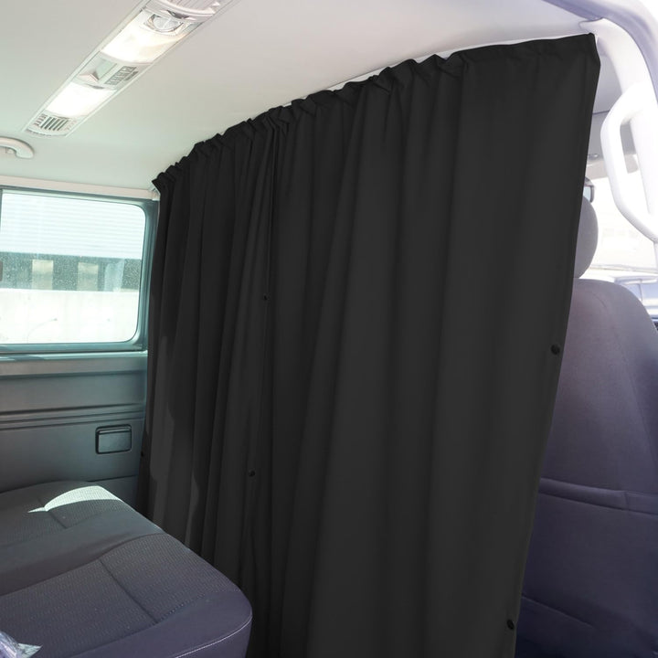 OMAC Fahrerhaus Führerhaus Mass Gardinen kompatibel mit VW Multivan T7 L1 L2 Schwarz T7 Multivan L1