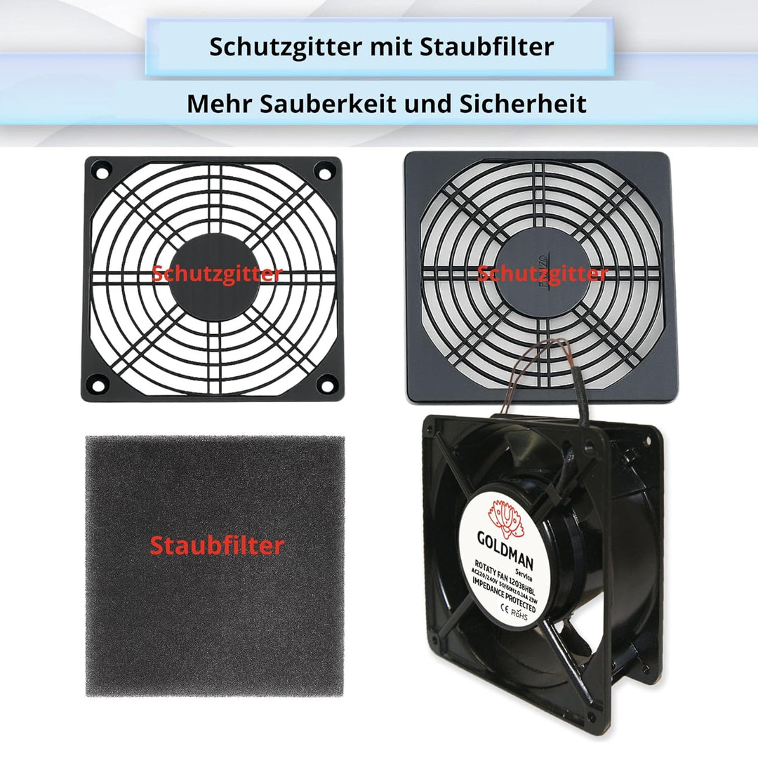 GOLDMAN SERVICE – Hochtemperatur-Axialventilator für einsteckbare Kaminkassette | Leise mit leistung