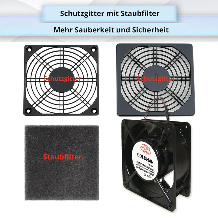 GOLDMAN SERVICE – Hochtemperatur-Axialventilator für einsteckbare Kaminkassette | Leise mit leistung