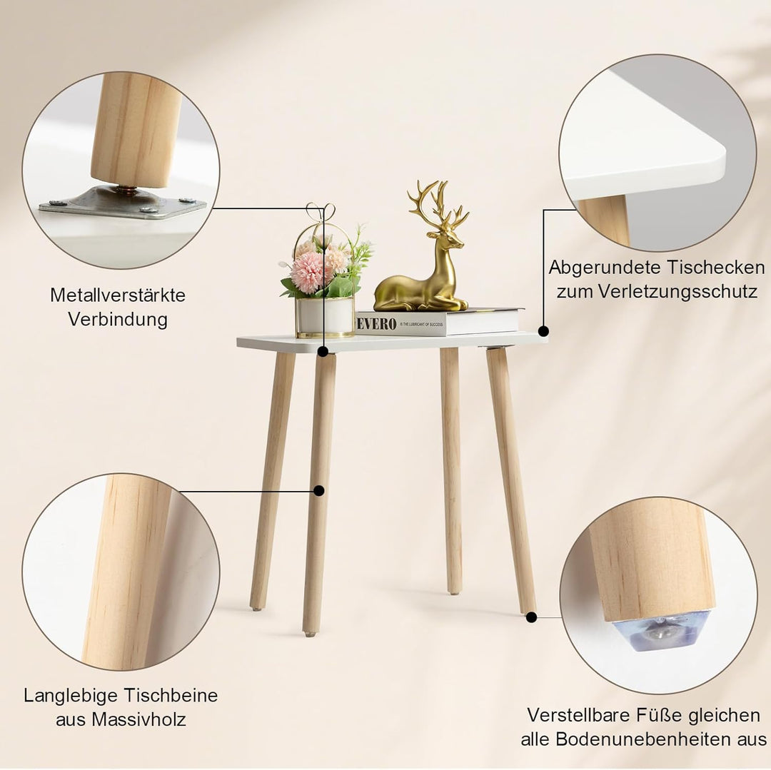 FORAOFUR Beistelltisch, kleiner Beistelltisch, Akzenttisch für Wohnzimmer, Schlafzimmer, Büro, moder