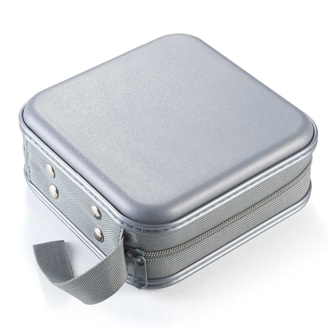 UENTIP CD-Hülle mit 48 Kapazitäten, tragbare DVD-Hülle aus Hartplastik, CD-Organizer, Brieftasche, s