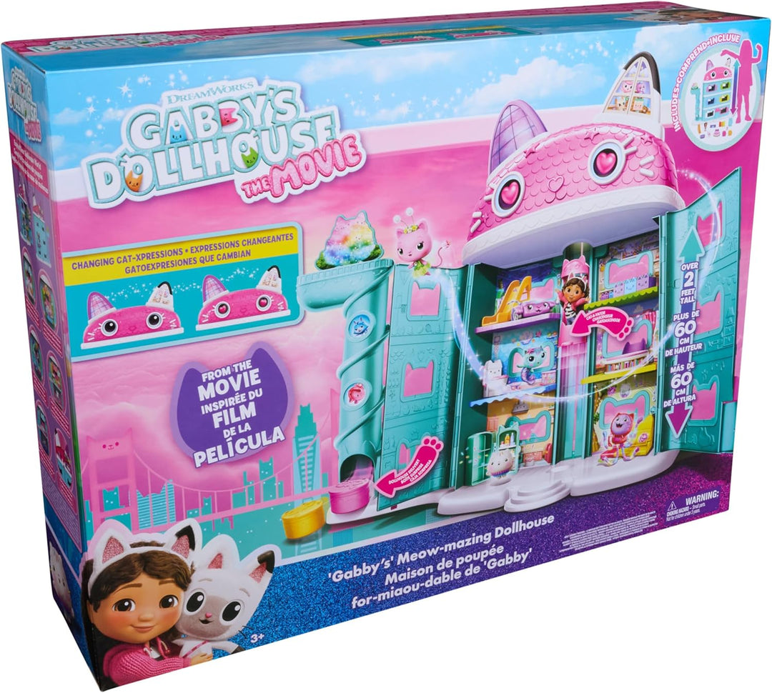 DREAMWORKS GABBY'S DOLLHOUSE: DER FILM - Puppenhaus zum Kinofilm, über 60 cm gross, mit Gabby-Figur