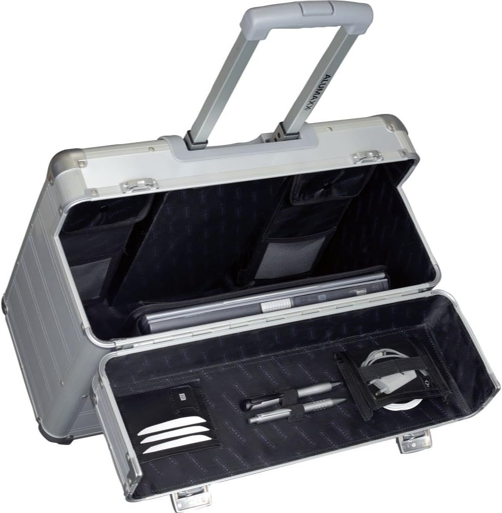 ALUMAXX 45162 Pilotenkoffer Discovery, Aktenkoffer aus Aluminium, Dokumentenkoffer Alu, Business Kof