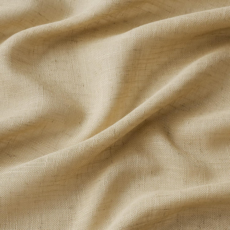 MIULEE Gardinen Vorhänge mit ösen Voile Vorhang Modern Leinenoptik Halbtransparent für Wohnzimmer Kü