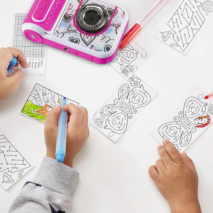 VTech Kidizoom Printcam Rosa, Kamera für Kinder mit 40+ Spezialeffekten, Sofortkamera für Kinder, Th