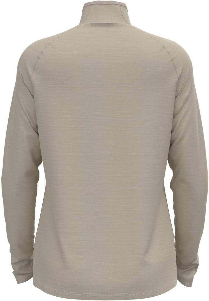 Odlo Damen Laufoberteil mit Reissverschluss Run Easy WARM S Silver Cloud Melange, S Silver Cloud Mel
