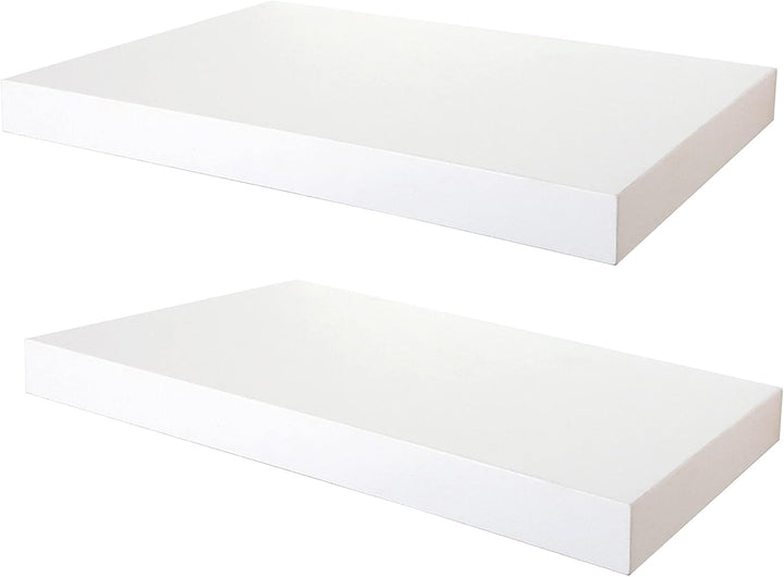 Henor Charge 2 Einheiten Wandregal FSC® Holzwandregal 30 x 20 x 2.5 cm. Laden Sie 25 kg. Weiss 2x30