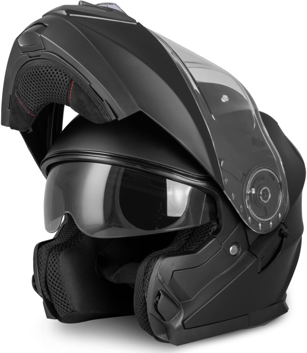VINZ Santos Klapphelm mit Sonnenblende | ECE 22.06 & PINLOCK vorbereitet | Motorrad Helm Integralhel