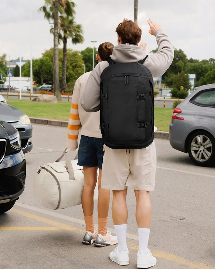 LOVEVOOK Reisetasche Sporttasche Rucksack Gross, 65L Handgepäck Rucksack mit Schuhfach Nassfach, Rei