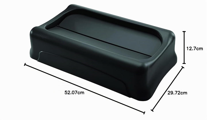 Rubbermaid Commercial Products Slim Jim Deckeleinheit für Recyclingstation für Flaschen, schwarz, 1