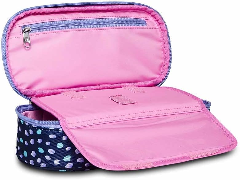 Seven Federmäppchen, Mäppchen, mehrfarbig, nachhaltiges Gewebe, Federtasche für Schreibwaren, mit St