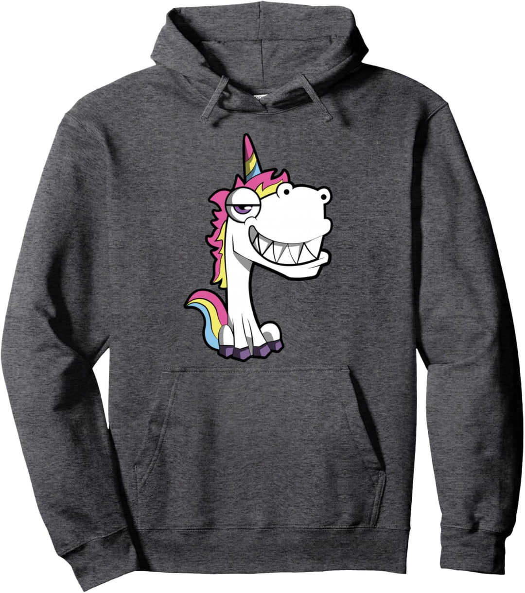 Grinsendes Einhorn Pullover Hoodie