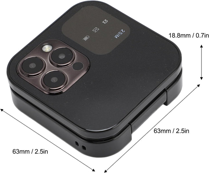 ASHATA Flip-Handy, 2G Faltbares Handy, Winziges Telefon, Unterstützt FM-Radio, Magic Voice, Blacklis